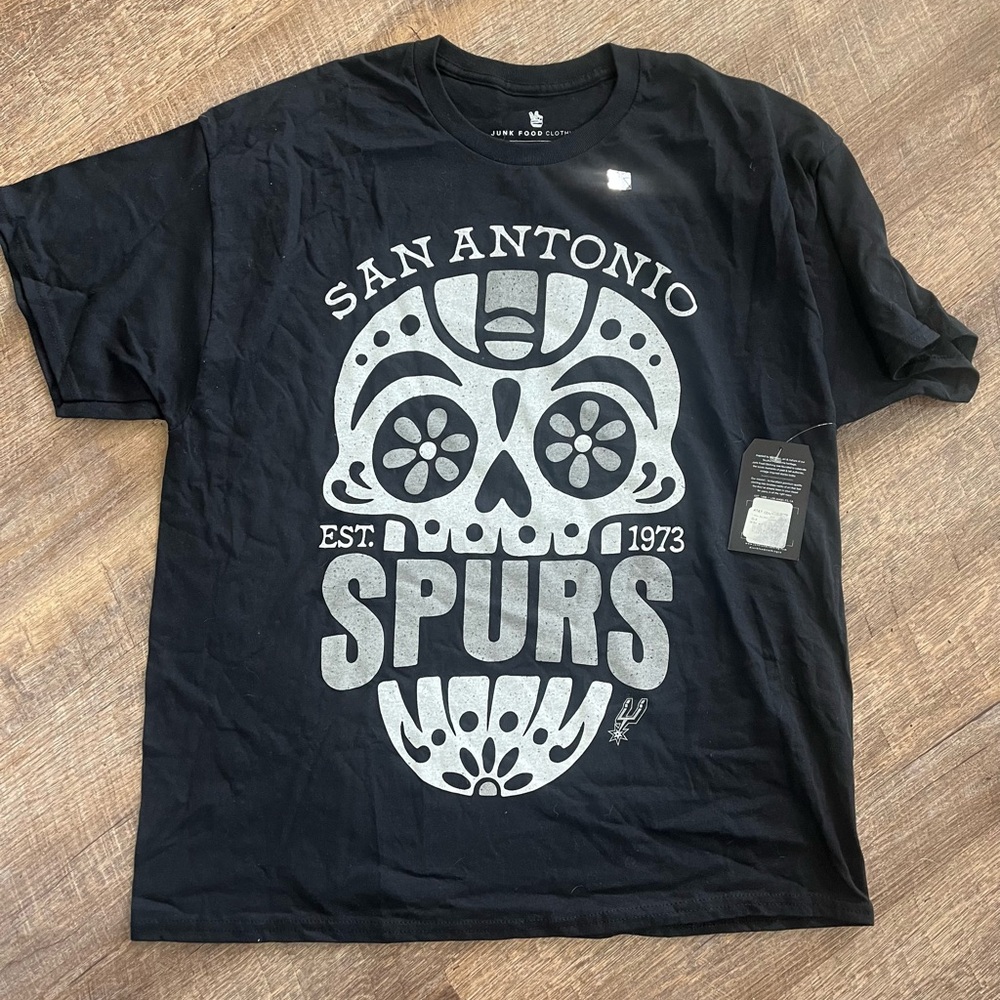 Junk Food Clothing Black San Antonio Spurs Tee Size XL
